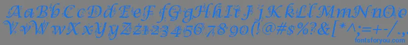SymphonyInAbc Font – Blue Fonts on Gray Background