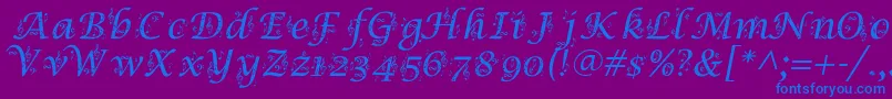 SymphonyInAbc Font – Blue Fonts on Purple Background