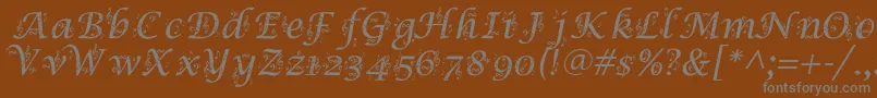 More about SymphonyInAbc Font SymphonyInAbc Font – Gray Fonts on Brown Background