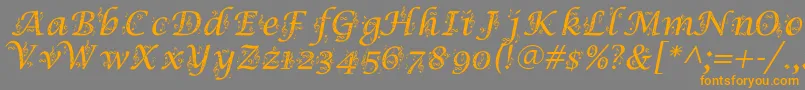 Шрифт SymphonyInAbc – оранжевые шрифты на сером фоне