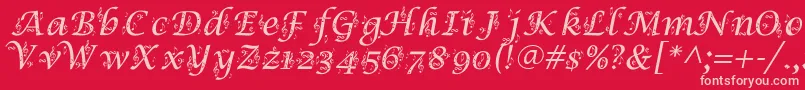 SymphonyInAbc Font – Pink Fonts on Red Background