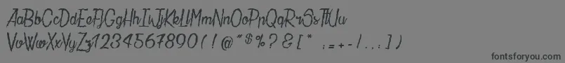 LaMaisonDePapier Font – Black Fonts on Gray Background
