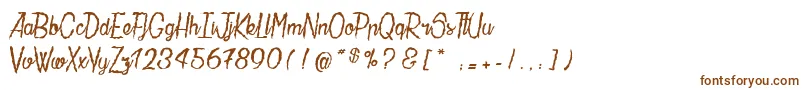 Шрифт LaMaisonDePapier – коричневые шрифты на белом фоне