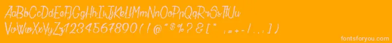 LaMaisonDePapier Font – Pink Fonts on Orange Background