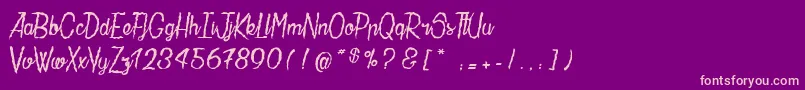 LaMaisonDePapier Font – Pink Fonts on Purple Background
