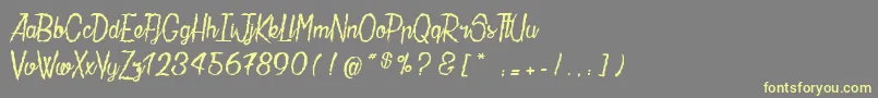 LaMaisonDePapier Font – Yellow Fonts on Gray Background