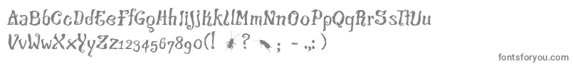 Thecroach-fontti – harmaat kirjasimet valkoisella taustalla