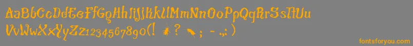 Thecroach-Schriftart – Orangefarbene Schriften auf grauem Hintergrund