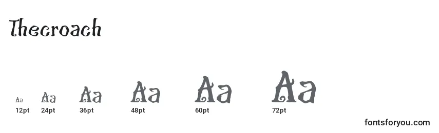 Thecroach Font Sizes