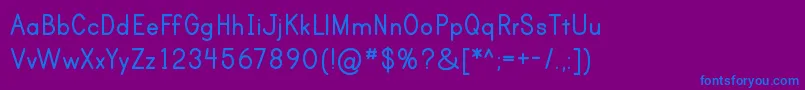 PrintBoldTt Font – Blue Fonts on Purple Background