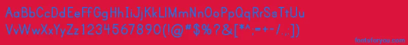 PrintBoldTt Font – Blue Fonts on Red Background