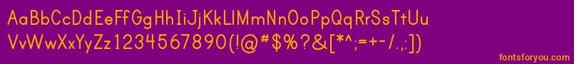 PrintBoldTt Font – Orange Fonts on Purple Background