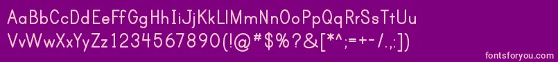 PrintBoldTt Font – Pink Fonts on Purple Background