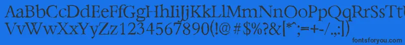 BernsteinantiqueLightRegular Font – Black Fonts on Blue Background