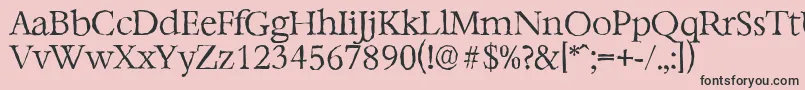 フォントBernsteinantiqueLightRegular – ピンクの背景に黒い文字
