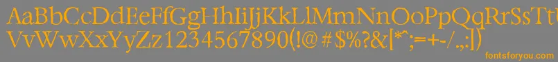BernsteinantiqueLightRegular Font – Orange Fonts on Gray Background