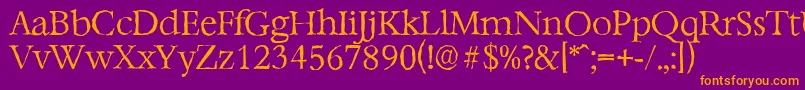 BernsteinantiqueLightRegular Font – Orange Fonts on Purple Background