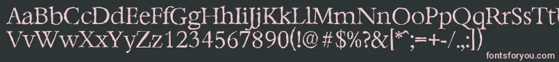 BernsteinantiqueLightRegular Font – Pink Fonts on Black Background