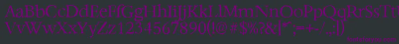 Шрифт BernsteinantiqueLightRegular – фиолетовые шрифты на чёрном фоне