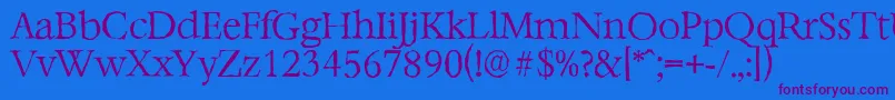 BernsteinantiqueLightRegular-Schriftart – Violette Schriften auf blauem Hintergrund