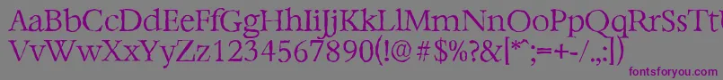 BernsteinantiqueLightRegular Font – Purple Fonts on Gray Background
