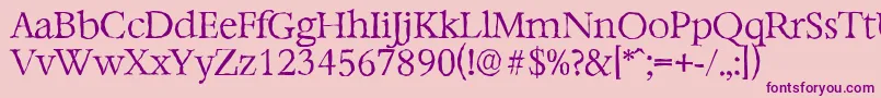 BernsteinantiqueLightRegular Font – Purple Fonts on Pink Background