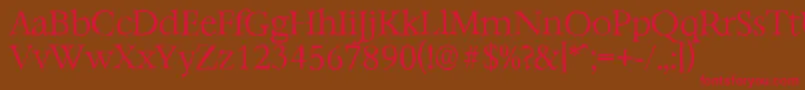 BernsteinantiqueLightRegular Font – Red Fonts on Brown Background