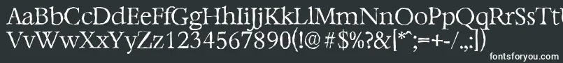 BernsteinantiqueLightRegular Font – White Fonts on Black Background