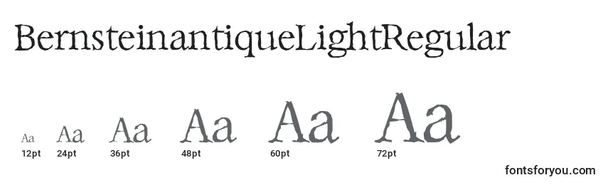Размеры шрифта BernsteinantiqueLightRegular