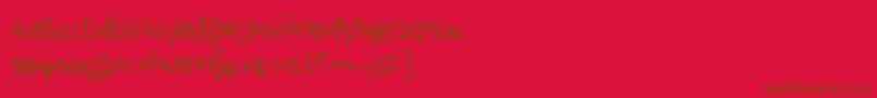 Police LittleryanOlucky – polices brunes sur fond rouge