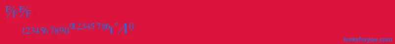 TimesFraction.B Font – Blue Fonts on Red Background