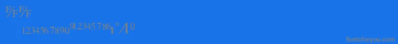 TimesFraction.B-Schriftart – Graue Schriften auf blauem Hintergrund