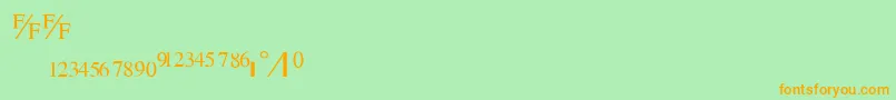 TimesFraction.B Font – Orange Fonts on Green Background