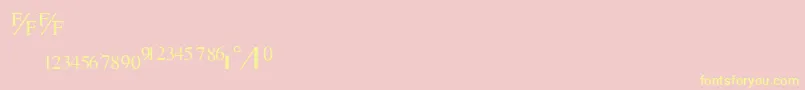 TimesFraction.B Font – Yellow Fonts on Pink Background