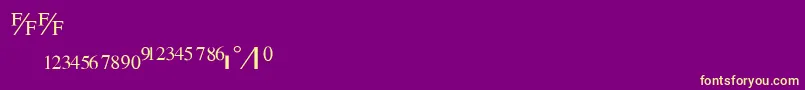 TimesFraction.B Font – Yellow Fonts on Purple Background