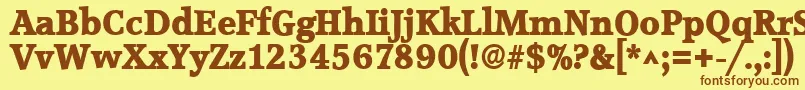 AccoladelhBold Font – Brown Fonts on Yellow Background