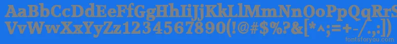 フォントAccoladelhBold – 青い背景に灰色の文字