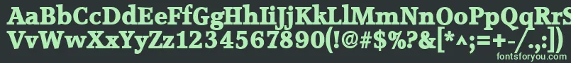 AccoladelhBold Font – Green Fonts on Black Background