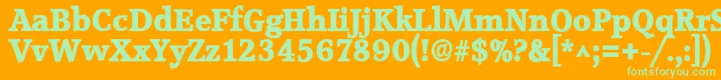 AccoladelhBold Font – Green Fonts on Orange Background