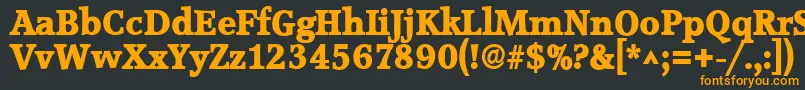 AccoladelhBold Font – Orange Fonts on Black Background