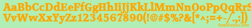 AccoladelhBold Font – Orange Fonts on Green Background