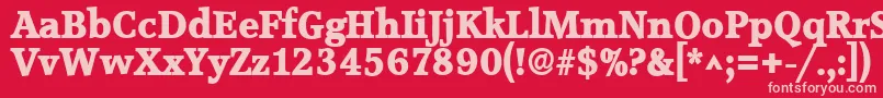 AccoladelhBold Font – Pink Fonts on Red Background