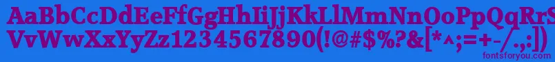 AccoladelhBold Font – Purple Fonts on Blue Background