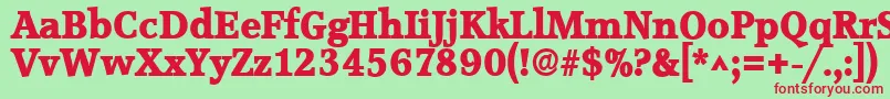 Шрифт AccoladelhBold – красные шрифты на зелёном фоне