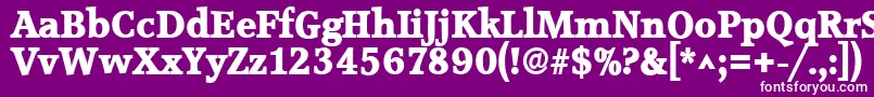 フォントAccoladelhBold – 紫の背景に白い文字