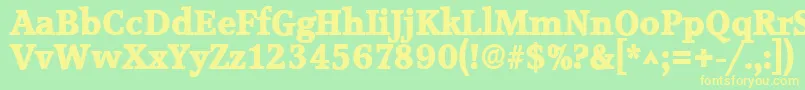 AccoladelhBold Font – Yellow Fonts on Green Background