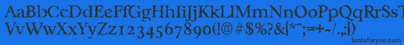 CasablancarandomRegular Font – Black Fonts on Blue Background