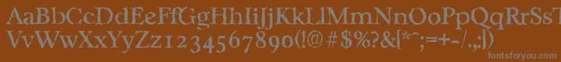 Шрифт CasablancarandomRegular – серые шрифты на коричневом фоне