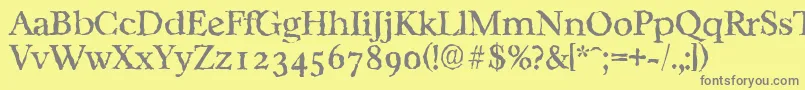 フォントCasablancarandomRegular – 黄色の背景に灰色の文字