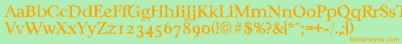 Más sobre la fuente CasablancarandomRegular fuente CasablancarandomRegular – Fuentes Naranjas Sobre Fondo Verde